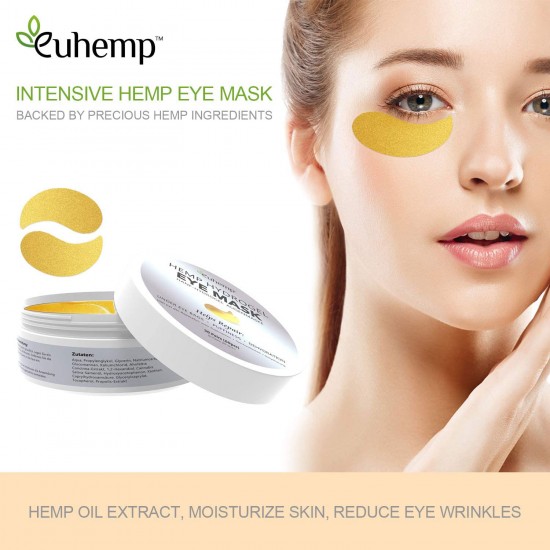 EUHEMP Máscara de ojos, parches antienvejecimiento para debajo de los ojos, fórmula de patente, fabricada en el Reino Unido