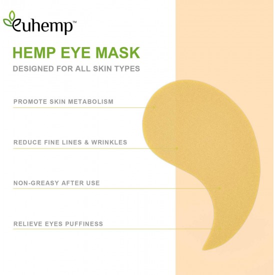 Maschera per gli occhi EUHEMP, cerotti anti-età sotto gli occhi, formula brevetto, prodotta nel Regno Unito