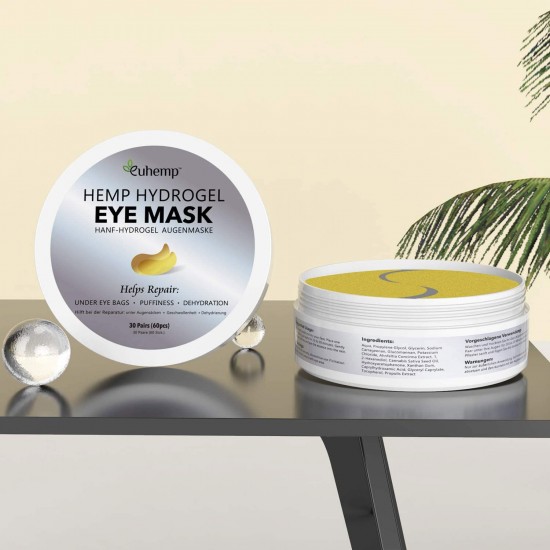 EUHEMP Eye Mask, Anti-Aging Under Eye Patches, Patent Formula, Made in UK