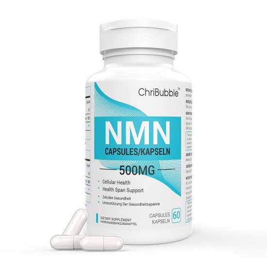 ChriBubble NMN Cápsulas con Fuerza Máxima 500mg 60 Cápsulas