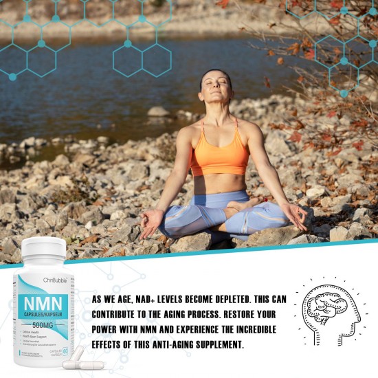 ChriBubble NMN Capsules with Maximum Strength 500mg 60 Capsules ChriBubble NMN Capsules with Maximum Strength 500mg 60 Capsules