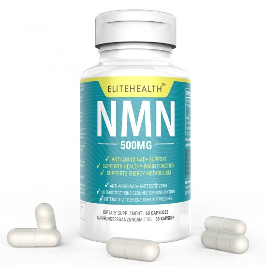 ELITEHEALTH NMN Capsules with Maximum Strength 500mg 60 Capsules ELITEHEALTH NMN Capsules with Maximum Strength 500mg 60 Capsules