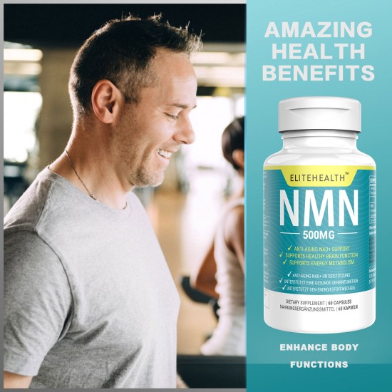 ELITEHEALTH NMN Capsules with Maximum Strength 500mg 60 Capsules ELITEHEALTH NMN Capsules with Maximum Strength 500mg 60 Capsules