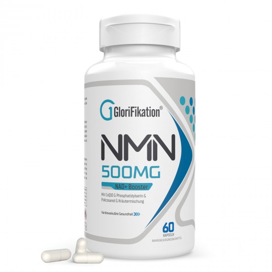 Glorifikation NMN Capsules with Maximum Strength 500mg Per Serving, 60 Capsules