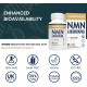 KOMPROCHA Maximum Strength NMN Capsules avec Trans-Resvératrol, 1100mg par portion, 60 Capsules