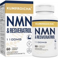 KUMPROICHA Maximum Strength NMN Capsules with Trans-Resveratrol, 1100mg Per Serving, 60 Capsules