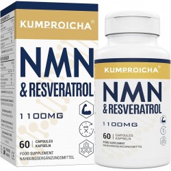 KUMPROICHA Capsule NMN di forza massima con Trans-Resveratrolo, 1100mg per dose, 60 capsule KUMPROICHA Capsule NMN di forza massima con Trans-Resveratrolo, 1100mg per dose, 60 capsule