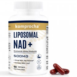 Komprocha NAD+ liposomal 500mg con TMG 250mg 60 cápsulas blandas Komprocha NAD+ liposomal 500mg con TMG 250mg 60 cápsulas blandas