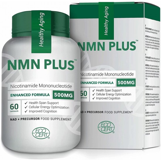 NMN PlUS Resistenza massima NMN Capsule NMN con canapa, 500mg per dose, 60 capsule