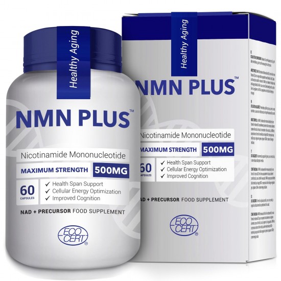 NMN PlUS Capsules NMN de force maximale, 600 mg par portion, 60 capsules