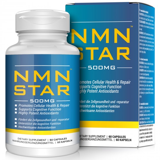 Capsule NMN STAR a purezza ultra alta NMN, 500mg per porzione, 60 capsule