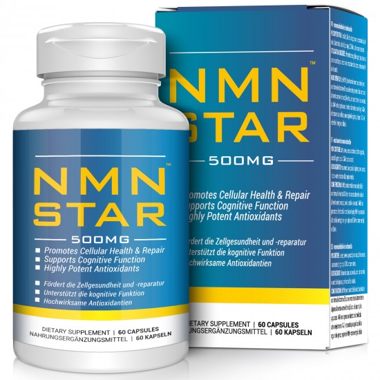 Capsule NMN STAR a purezza ultra alta NMN, 500mg per porzione, 60 capsule Capsule NMN STAR a purezza ultra alta NMN, 500mg per porzione, 60 capsule
