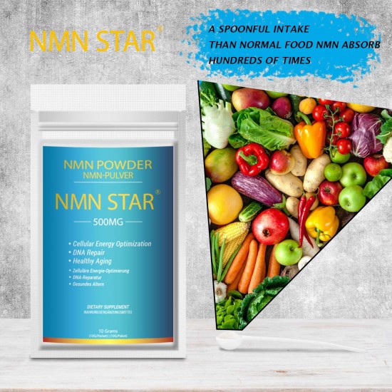 NMN STAR Ultrahochreines NMN-Pulver 500mg pro Portion