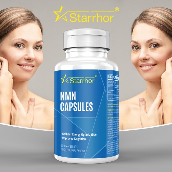 Starhonor NMN Capsules avec Force Maximale 500mg 60 Capsules