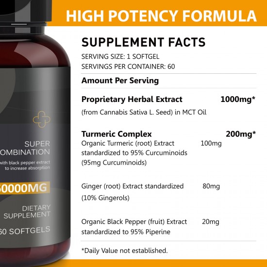 Vitablossom 83% Olio di Canapa 60000mg Turmeric 60 Hemp oil Softgels, Nuovo arrivo promozione Vitablossom 83% Olio di Canapa 60000mg Turmeric 60 Hemp oil Softgels, Nuovo arrivo promozione