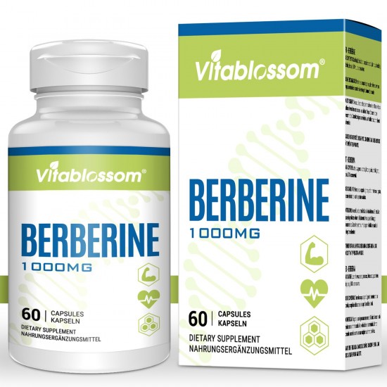 Vitablossom Premium Berberine 1000mg HCL Complex Supplement with Silymarin for Better Absorption, New Arrival promotion Vitablossom Premium Berberine 1000mg HCL Complex Supplement with Silymarin for Better Absorption, New Arrival promotion