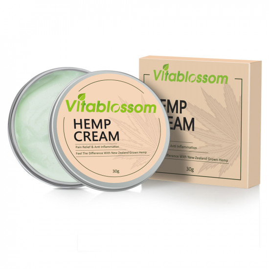 Vitablossom Crema de cáñamo para el alivio del dolor y antiinflamatoria