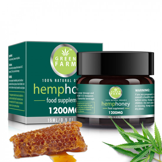 Green Farm Roher Hanföl Honig, 1200mg 10% 15ml, neue Lieferung