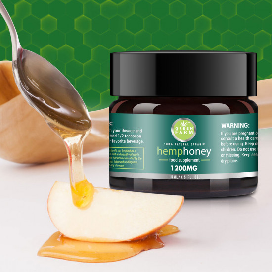Green Farm Raw Hemp Honey, 1200mg 10% 15ml, New Arrival promotion Green Farm Raw Hemp Honey, 1200mg 10% 15ml, New Arrival promotion