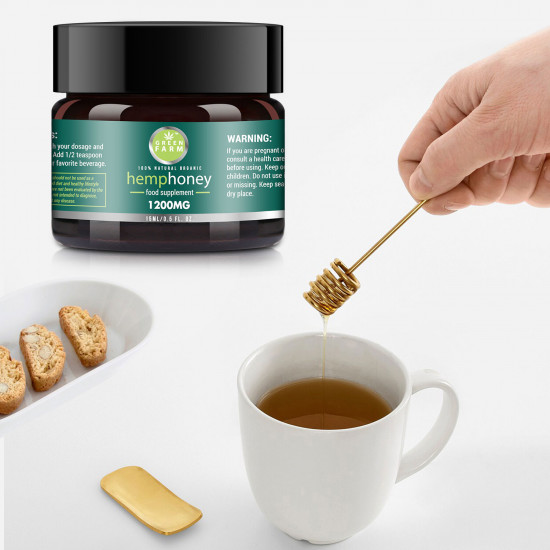 Green Farm Raw Hemp Honey, 1200mg 10% 15ml, New Arrival promotion Green Farm Raw Hemp Honey, 1200mg 10% 15ml, New Arrival promotion