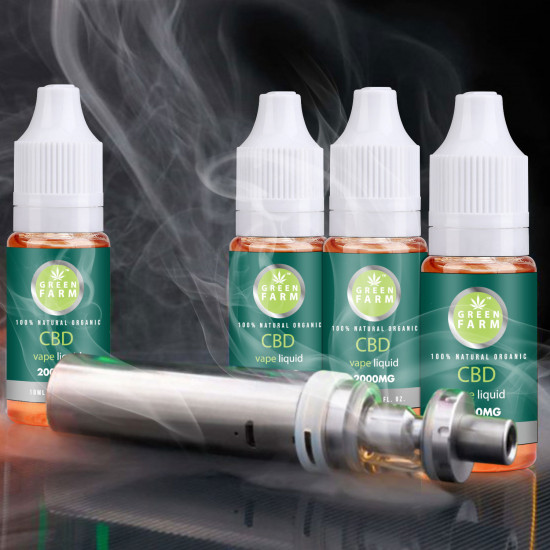Green Farm Hemp Vape Liquid(for e-Cigarette), 2000mg 20% 10ml, New Arrival promotion