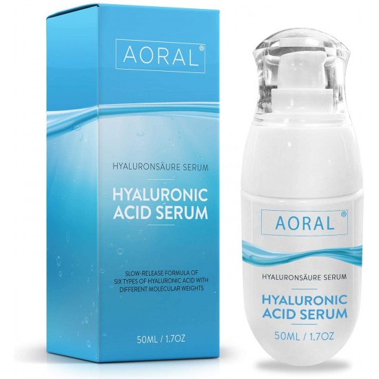 Aoral Sérum pour le Visage à L'Acide Hyaluronique, Hydratant Moléculaire à 6 Complexes, Anti-âge, Anti-Rides