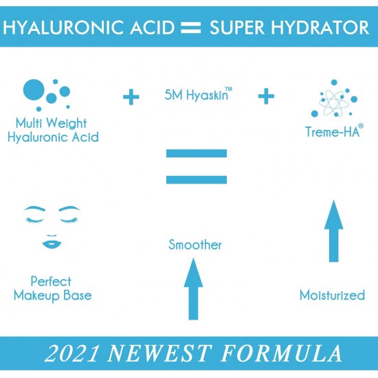 Aoral Hyaluronic Acid Face Serum, 6-Complex  Molecular Hyaluronic Moisturizer, Anti-aging, Anti-Wrinkle