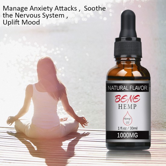 BENEHEMP Oil Drops, High Strength Hemp Extract(1000mg)