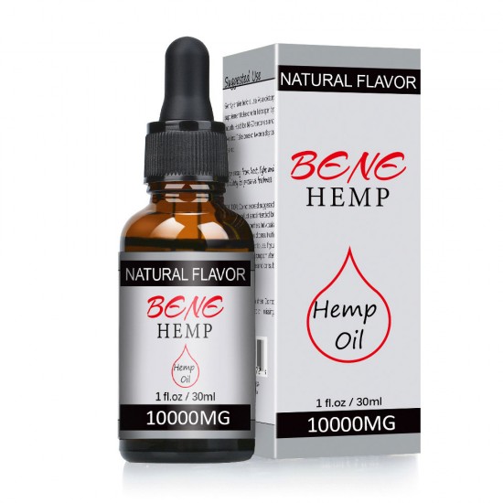 BENEHEMP 10000mg Gotas de aceite de Cáñamo Sabor Original & Fresa, Ideal para Aliviar la Ansiedad y el Dolor Apoyo al Sueño