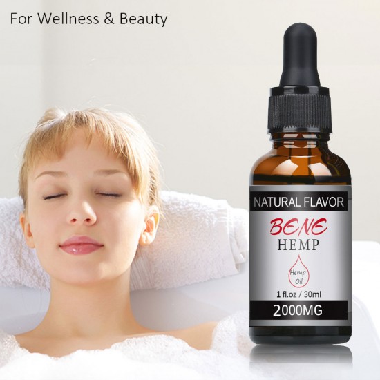 BENEHEMP Hemp Oil Drops, Broad Spectrum Extract Hemp Oil(2000mg)