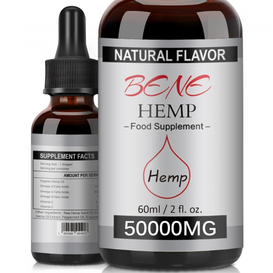 BENEHEMP Gouttes d’Huile de Chanvre 50000mg 60ml