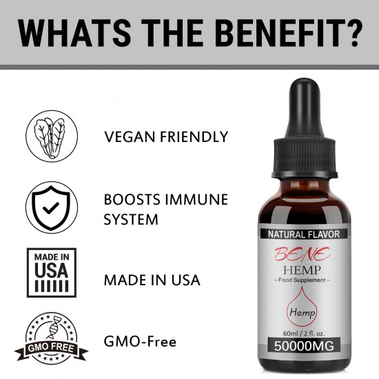 BENEHEMP Hemp Oil Drops 50000mg 60ml BENEHEMP Hemp Oil Drops 50000mg 60ml