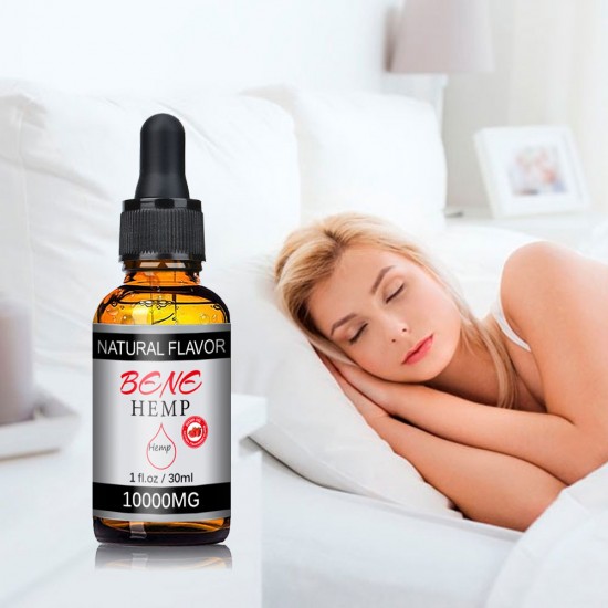 BENEHEMP 10000mg Gouttes d'huile de Chanvre Originales et au Goût de Fraise, Idéales pour Soulager l'anxiété et la Douleur et pour Favoriser le Sommeil