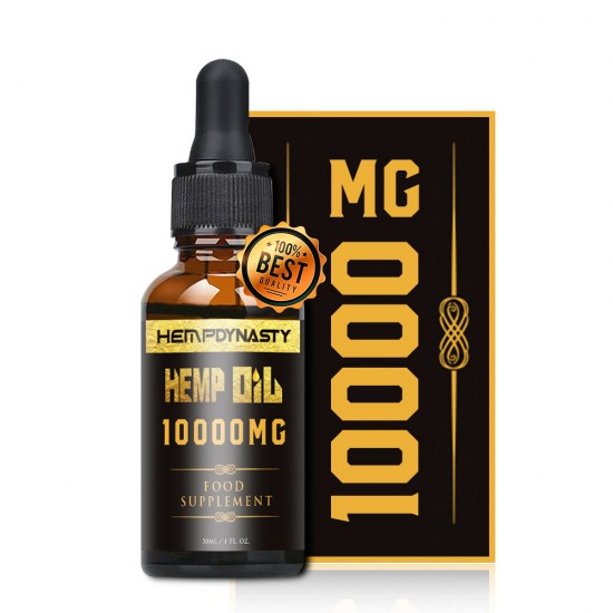 Hemp DYNASTY Broad Spectrum Extract Hemp Oil 10000mg, High Strength Hemp Extract, 30ml Made in USA