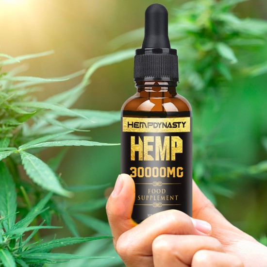 Hemp DYNASTY Broad Spectrum Extract Hemp Oil 30000mg, High Strength Hemp Extract, 30ml Made in USA