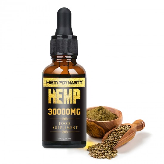 Hemp DYNASTY  Breites Spektrum-Extrakt Hanftropfen 30000mg, hochfester Hanfextrakt,  30ml Hergestellt in den USA