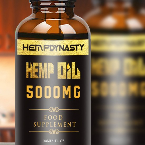 Hemp DYNASTY Broad Spectrum Extract Hemp Oil 5000mg, High Strength Hemp Extract, 30ml Made in USA