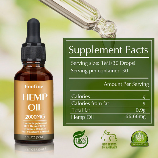 Ecofine 2000mg 30ml Broad Spectrum Hemp Oil, High Strength Extract Pure Organic Hemp Oil - Made in USA Ecofine 2000mg 30ml Broad Spectrum Hemp Oil, High Strength Extract Pure Organic Hemp Oil - Made in USA