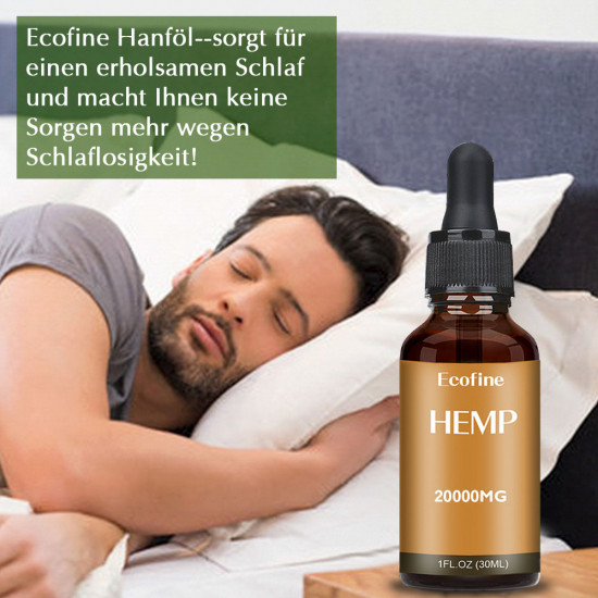 Ecofine 20000mg 30ml hochreine Hanftropfen, hochkonzentriertes Extrakt reine Bio-Hanftropfen - hergestellt in USA