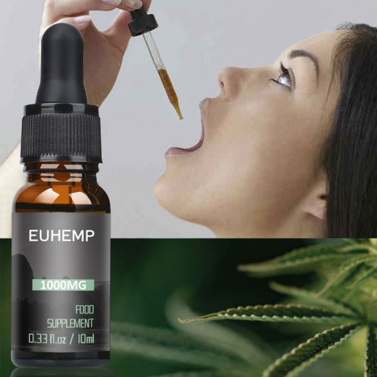 EUHEMP Hanftropfen-Tropfen 1000MG, hergestellt aus in der Natur angebautem Hanf, 10 ml