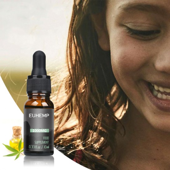 EUHEMP Aceite de Cáñamo en Gotas 1000MG, Hecho con Cáñamo Cultivado en la Naturaleza, 10 ML