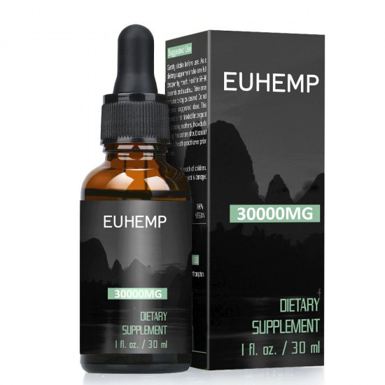 Hemp Oil Drops 30000mg/ 50000mg, Full Strength,30ML - EUHEMP Oil