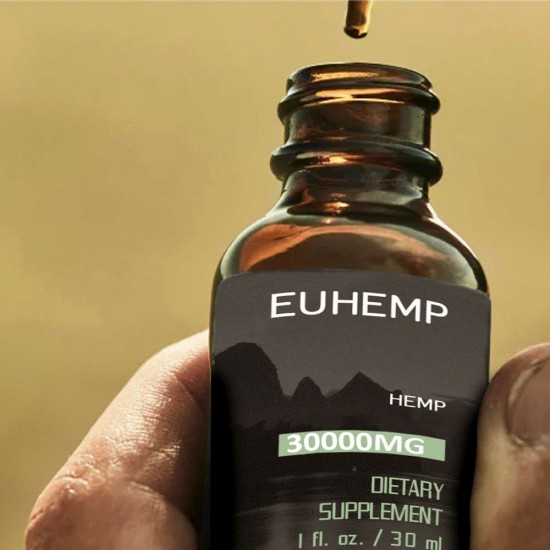 Hemp Oil Drops 30000mg/ 50000mg, Full Strength,30ML - EUHEMP Oil