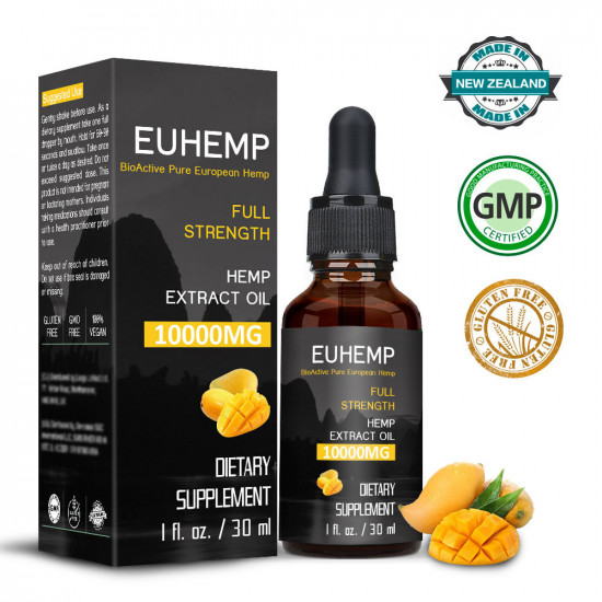 EUHEMP Hemp Oil Original & Mango Drops 10000MG 33% 30ml EUHEMP Hemp Oil Original & Mango Drops 10000MG 33% 30ml
