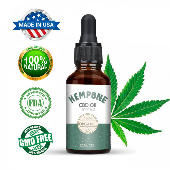 HEMPONE 2000mg Breites Spektrum-Extrakt Hanftropfen CBG(D) 30ml, Hochfester Hanfextrakt, Hergestellt in den USA