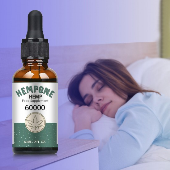 HEMPONE 60000mg Aceite de Cáñamo 60ml, Extracto de Cáñamo de alta potencia, Hecho en USA