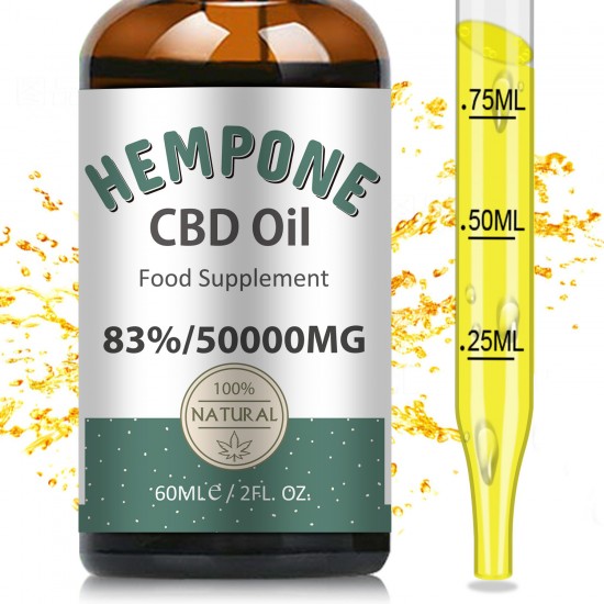 HEMPONE 50000mg 83% C-B-D Oil 60ml, High Strength Hemp Extract, Made in USA HEMPONE 50000mg 83% C-B-D Oil 60ml, High Strength Hemp Extract, Made in USA