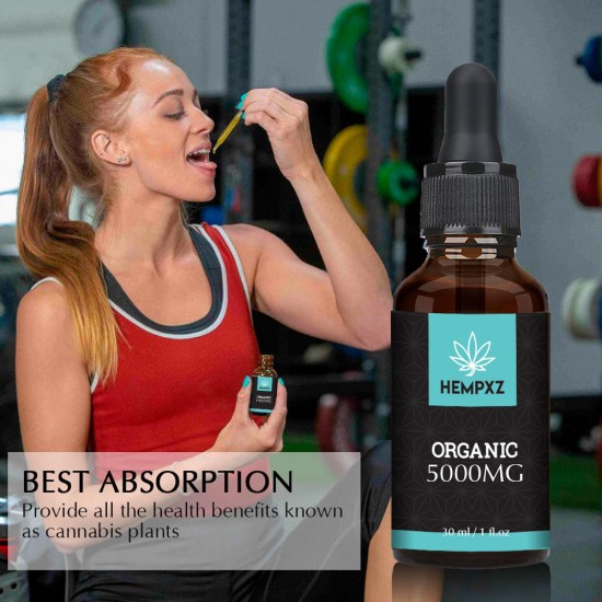 HEMPXZ Broad Spectrum Hemp Extract 5000mg, Natural CO2 Extracted-100% Organic - Made in USA HEMPXZ Broad Spectrum Hemp Extract 5000mg, Natural CO2 Extracted-100% Organic - Made in USA