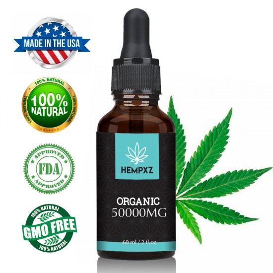 HEMPXZ Hemp Oil Drops, 50000mg 60ml