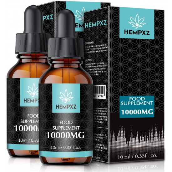 HEMPXZ Natural Hemp Oil 10000mg for Better Sleep, Mood & Stress - Improve Health - Made in USA